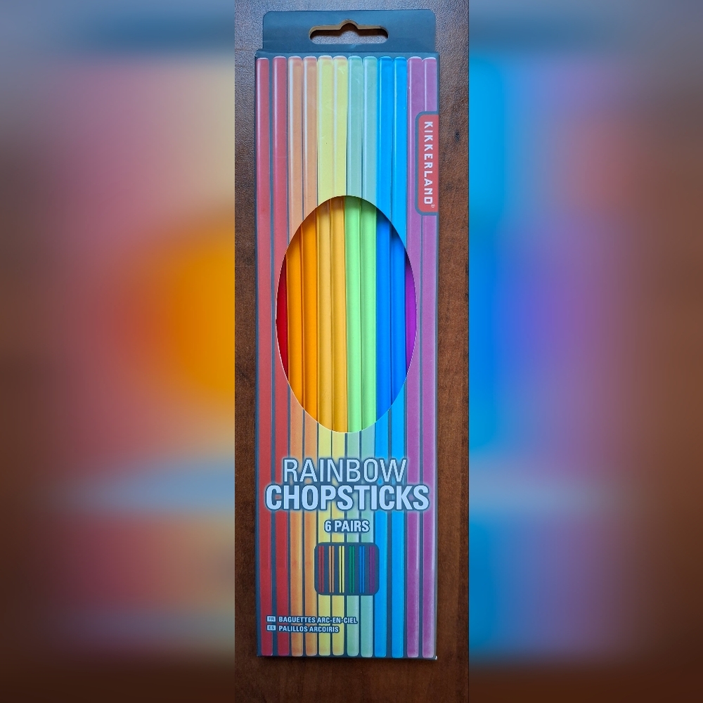 Kikkerland Rainbow Chopsticks 6 Pairs CD556
